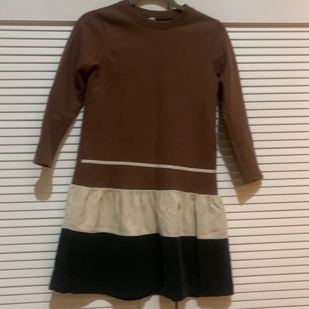 Junior Dress Tunic Sweatshirt dark brown Comfy Girl L size 8-12